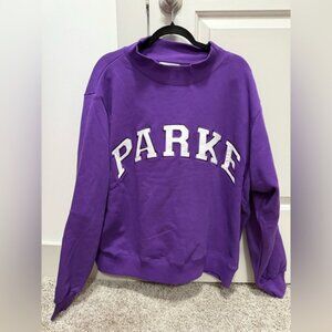 Parke Large/X-Large Purple Varsity Sweatshirt. ⚡️💜